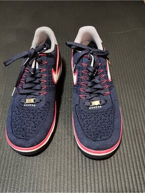 Nike New England Patriots Men’s Navy, Red and Gray Running Shoes